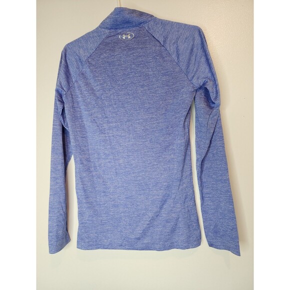 Under Armour Women's Size Small 1/4 Zip Logo Pullover Blue - Picture 3 of 4
